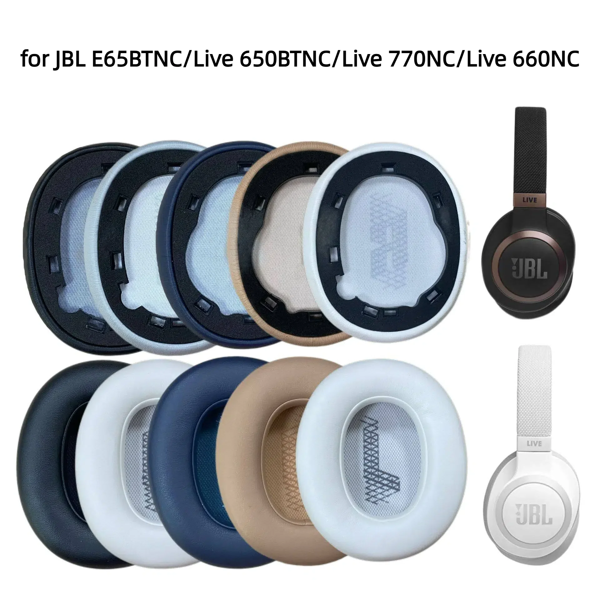 Фото Сменные амбушюры KUTOU для наушников JBL E65BTNC/Live 650BTNC/Live 770NC/Live 660NC/Duet NC, сменные аксессуары №1