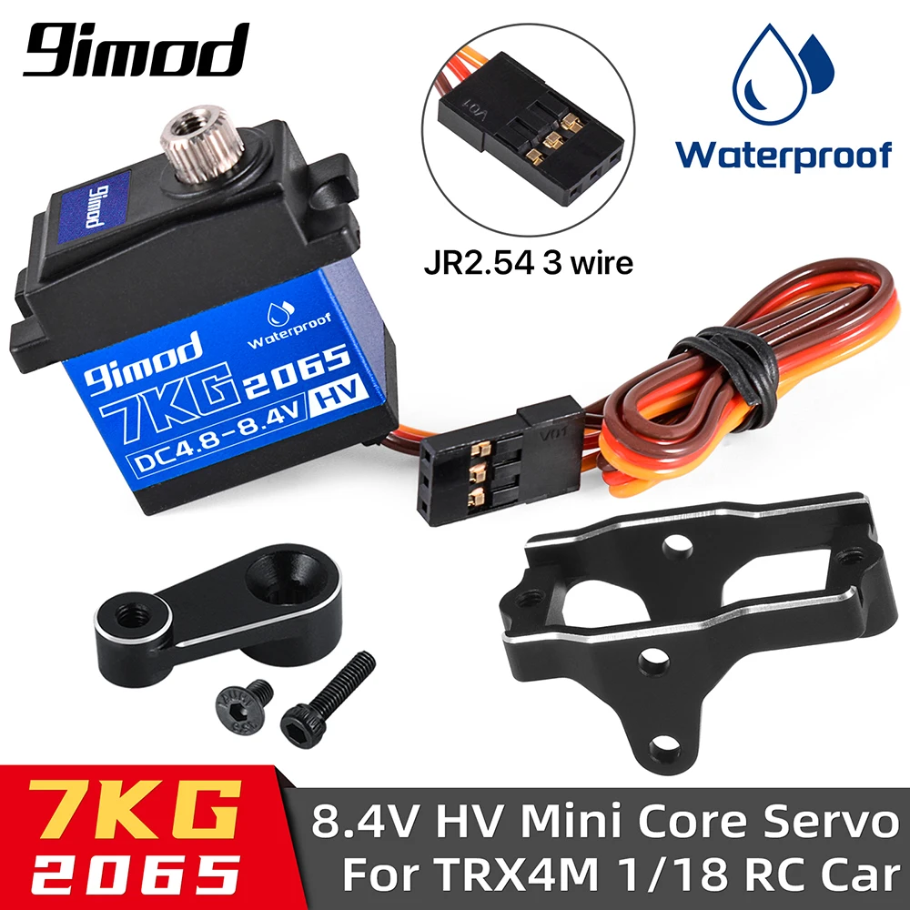 

9IMOD 7kg 2065 Digital Servo Waterproof HV Metal Gear Mini Servo for TRX4M 1/18