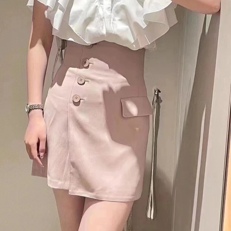 Юбка-брюки женская с завышенной талией элегантная Асимметричная мини-юбка в