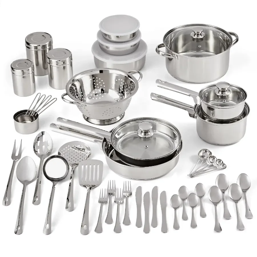 

Stainless Steel Cookware and Kitchen Combo Set Fast Shipping