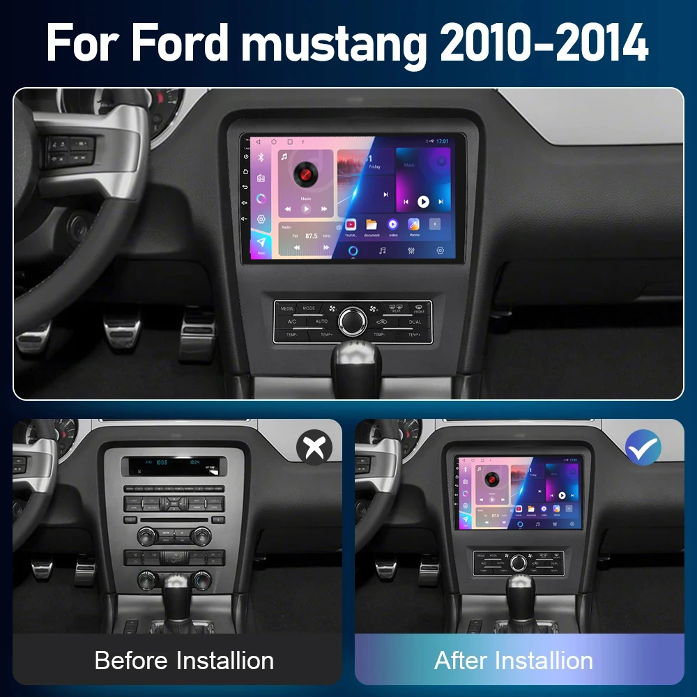 Автомобильный Android 14 для Ford Mustang 2010 - 2014 автомобильный радиоприемник Carplay