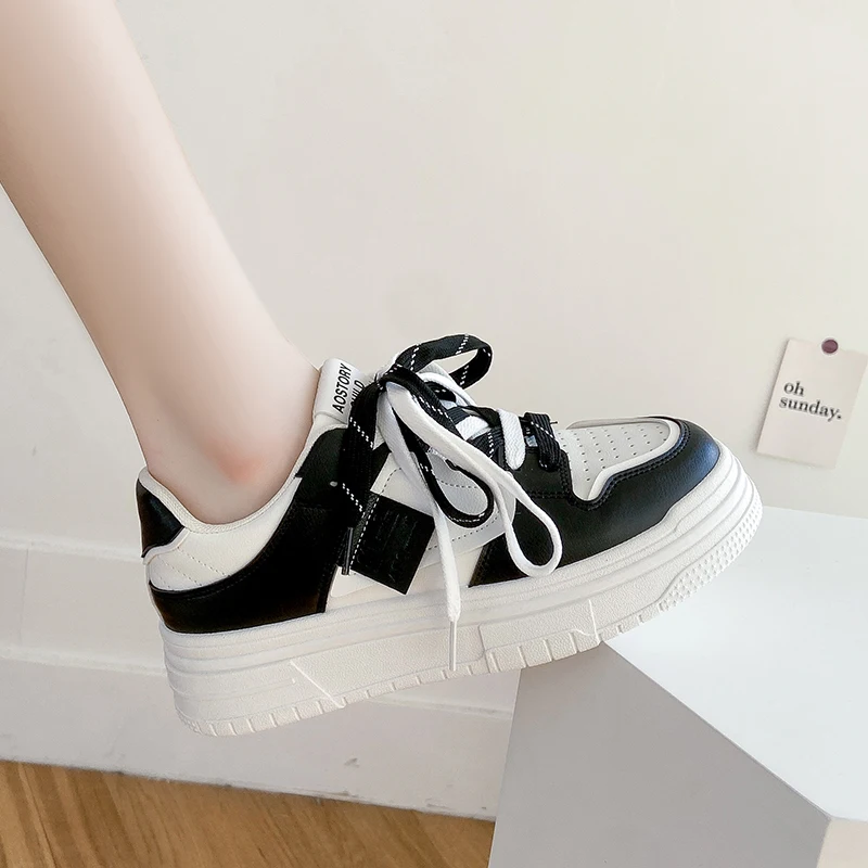 

Женские кроссовки на танкетке, универсальные кроссовки на платформе с круглым носком, дышащие спортивные кроссовки со шнуровкой, новинка ...