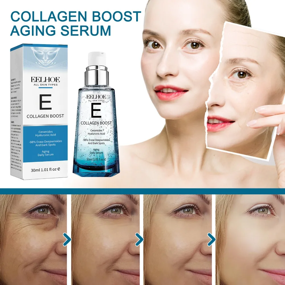 

Effective anti-ageing and anti-wrinkle facial serum to remove facial wrinkles fine lines around the eyes crow's feet neck wrinkl