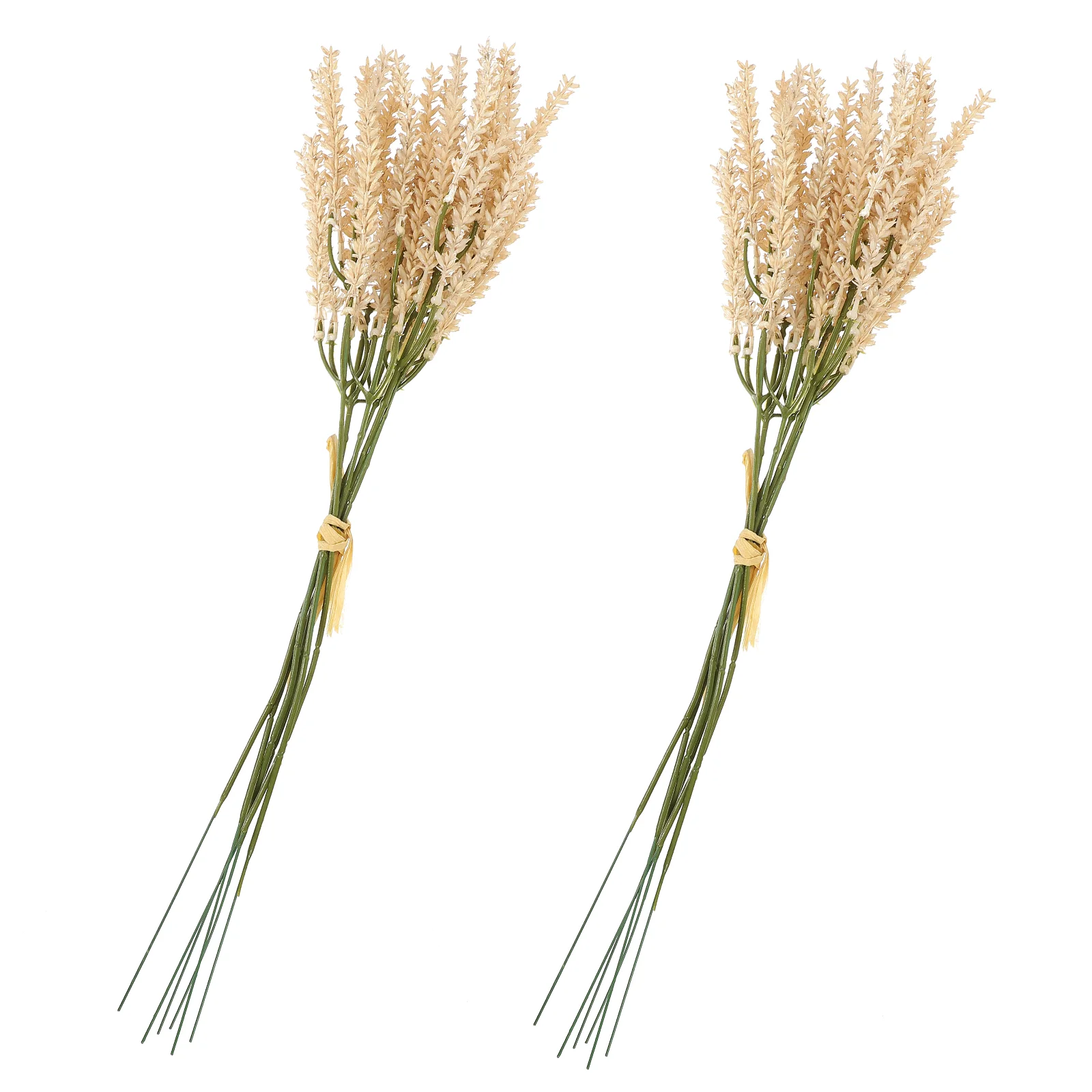 

2 Pcs Simulated Ears Wheat Plastic Flower Wedding Bouquet Decoration Simulation Dried