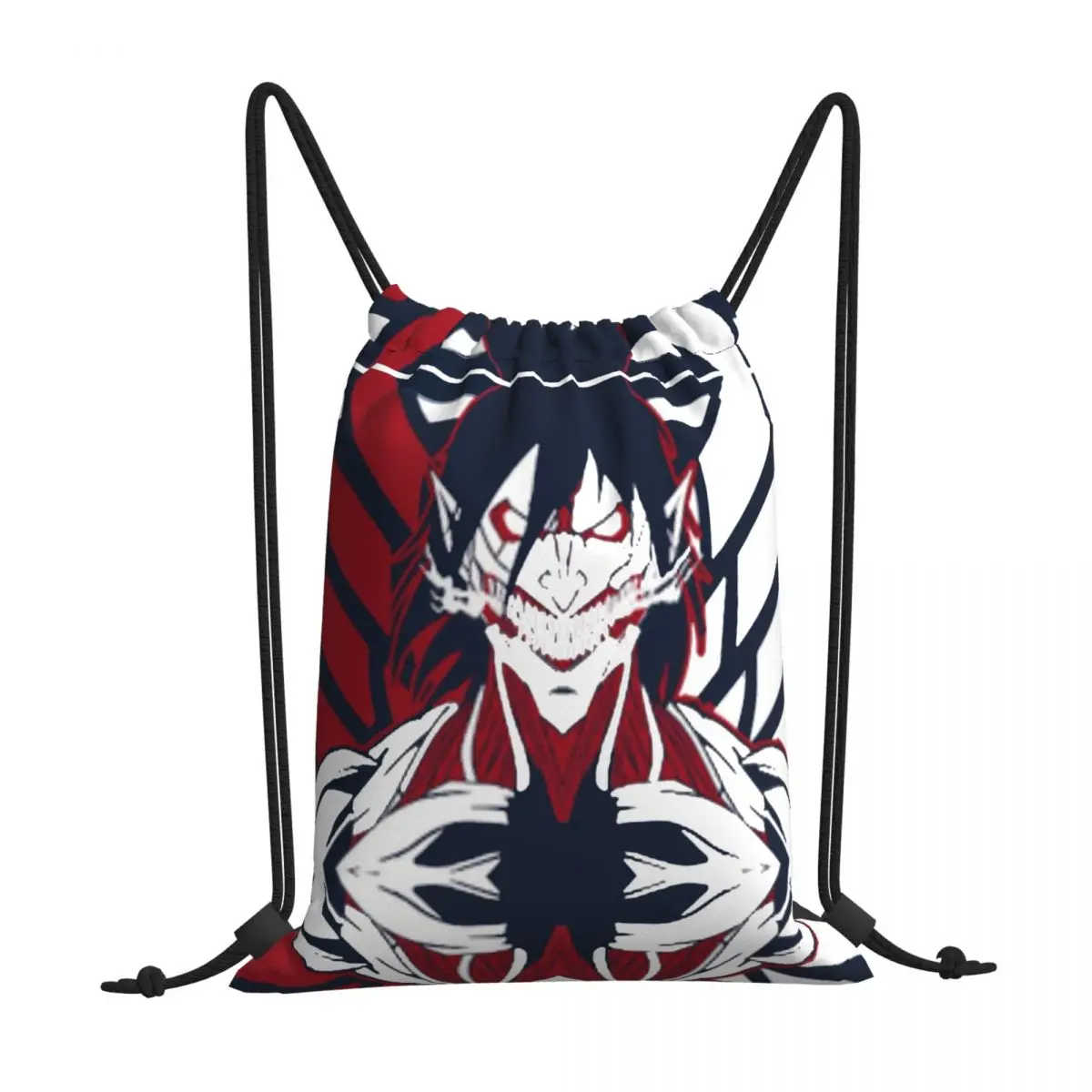 

Eren Yeager Anime Comic Attack on Titan Portable Hiking Drawstring Bags Riding Gym Clothes Storage Backpacks