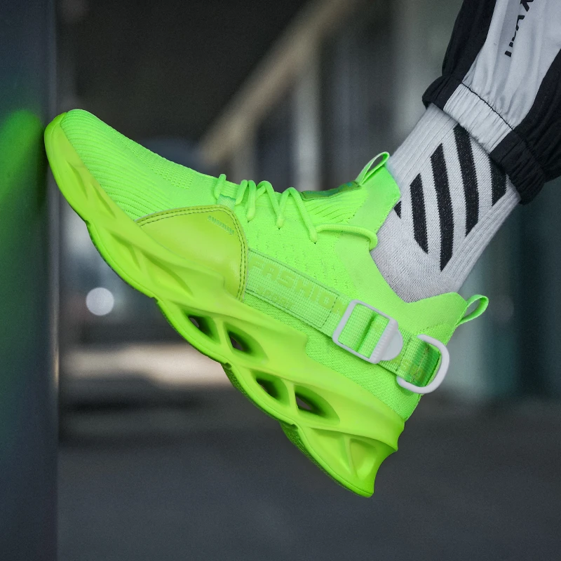 

Large Size Adult Breathable Running Shoes Sports Outdoor Comfort Blade Cushioning Men's Casual Shoes Walking Shoes Sneakers