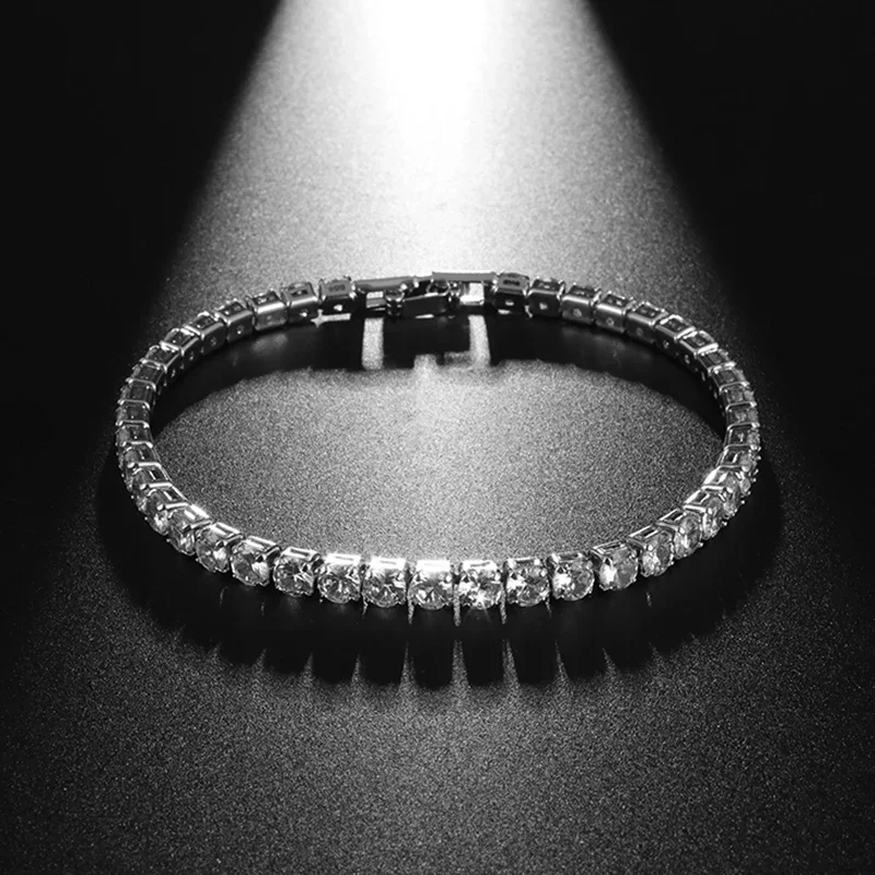 Изысканный однорядный элегантный супер-вспышка браслет с цирконом женская мода