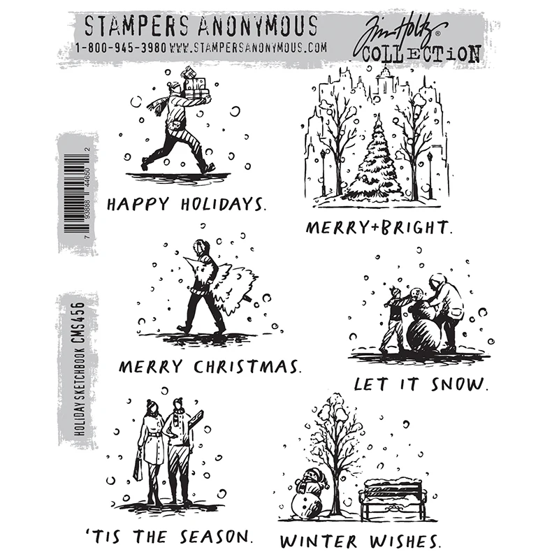 

2022 Christmas Holiday Sketchbook Metal Cutting Dies Clear Stamps DIY Scrapbooking Paper Craft Handmade Album Card Embossing
