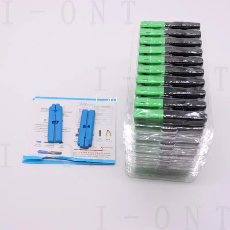 100PCS/box FTTH SC APC single-mode fiber optic SC APC quick connector SC APC FTTH Fiber Optic Fast Connector Free shipping
