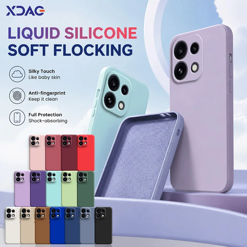 Фото Для OPPO Reno16 Reno 16 Pro F FS 16C 16F Глобальные силиконовые чехлы с защитой объектива, улучшенный чехол для телефона с мягкой подкладкой из микрофибры. №1