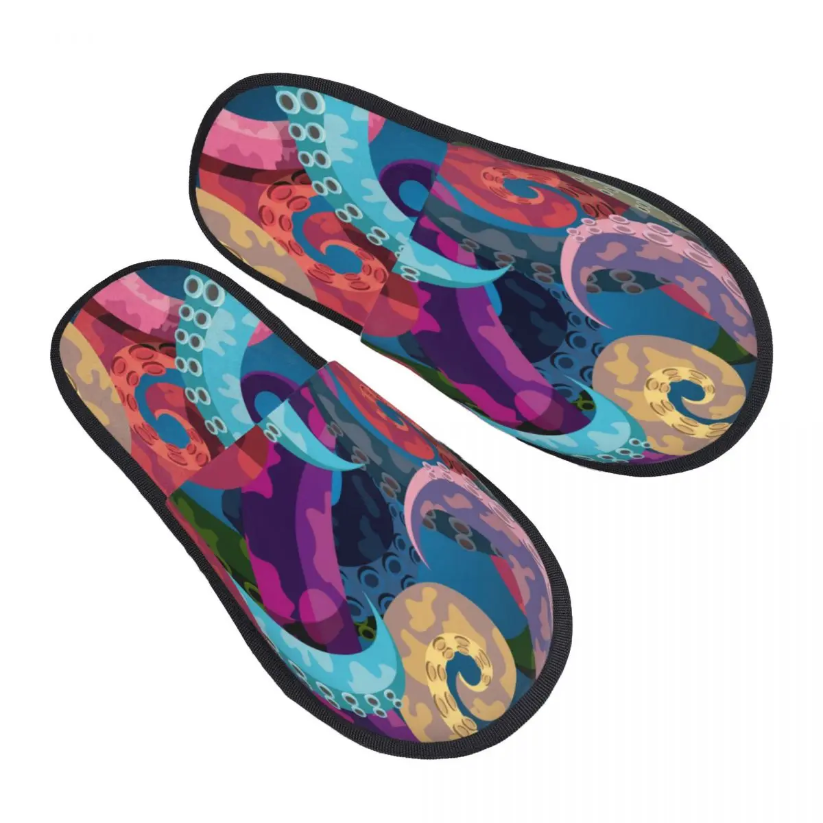 

Плюшевые домашние тапочки для мужчин и женщин, яркие теплые мягкие тапочки в виде наконечников осьминога, домашняя обувь, Осень-зима 2023