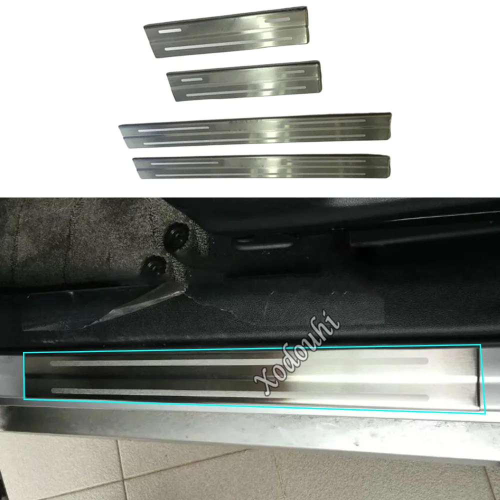 Car Stick Stainless Steel Pedal Door Sill Scuff Plate Cover External Threshold For Toyota Prius PHV Prime 2017 2018 2019 2020