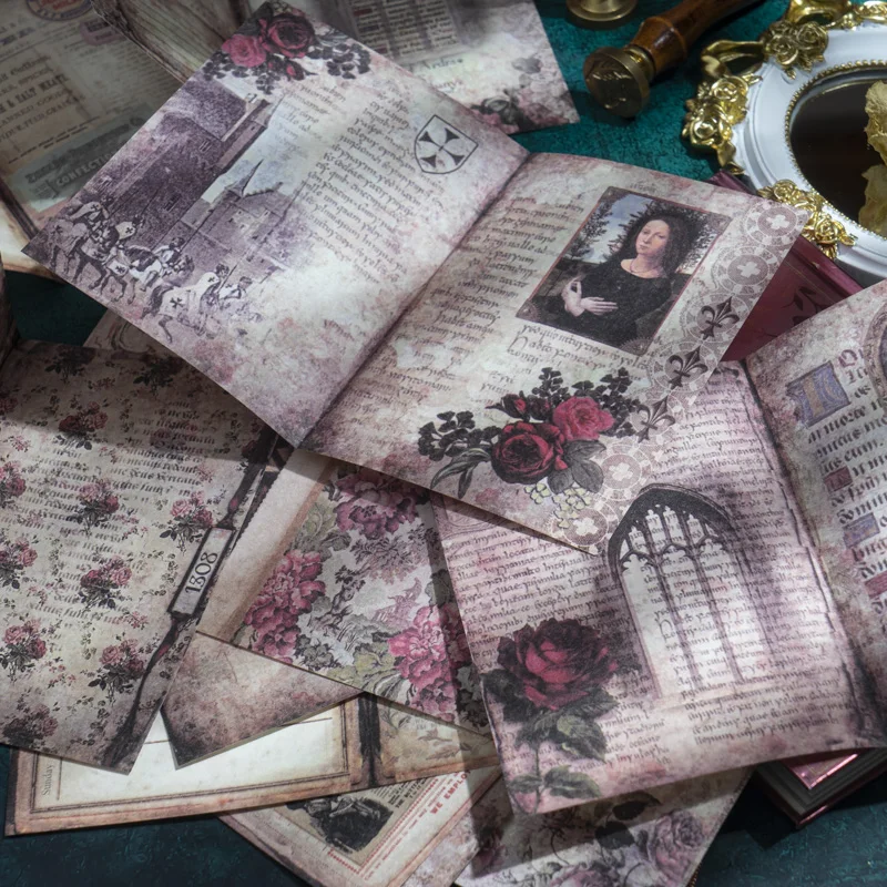 

Материал бумаги 200 мм * 140 мм, винтажная основа для рукописного письма, журнал нежелательной почты, фотоколлаж, декоративная бумага для подар...