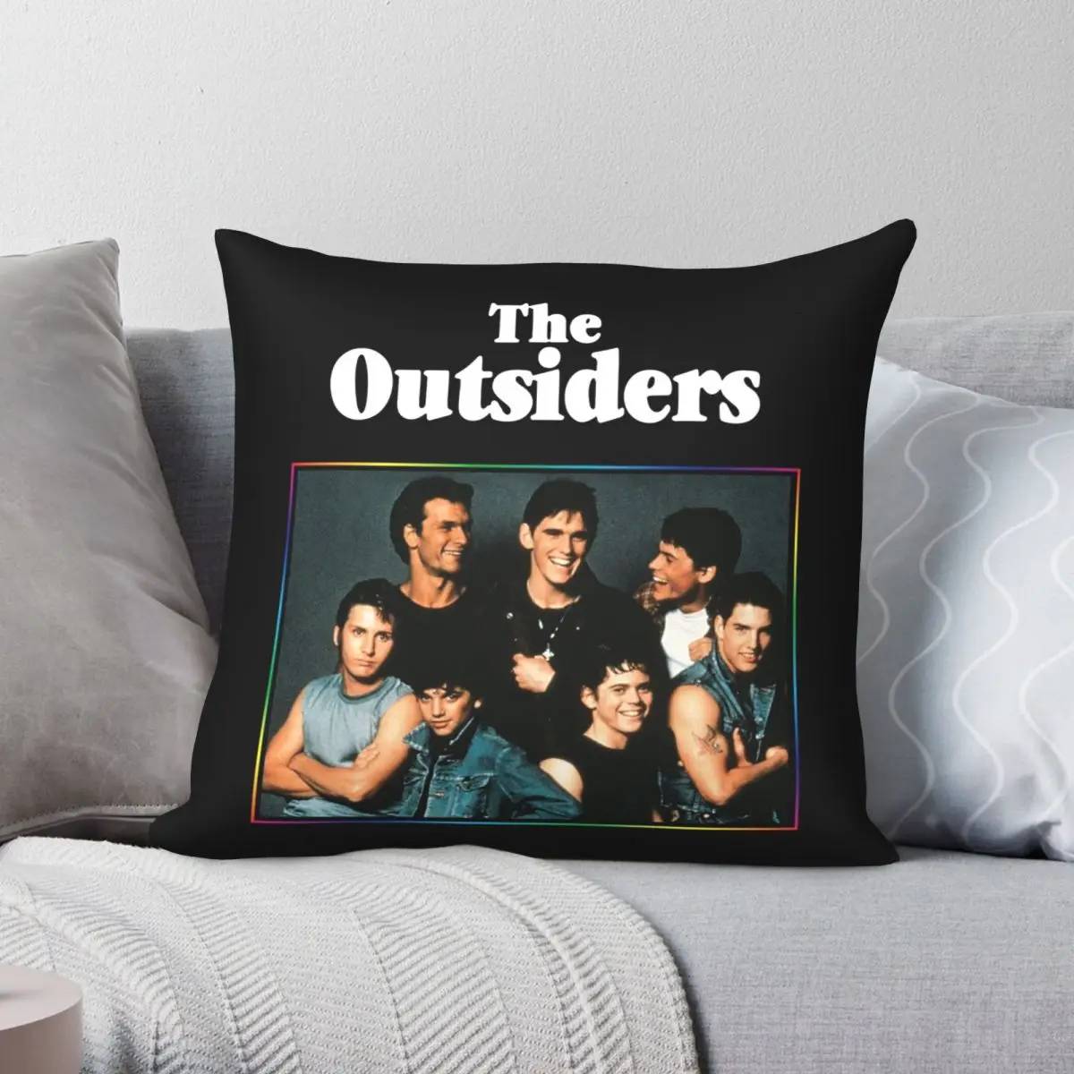 

Чехол для подушки из полиэстера и льна, 45x45