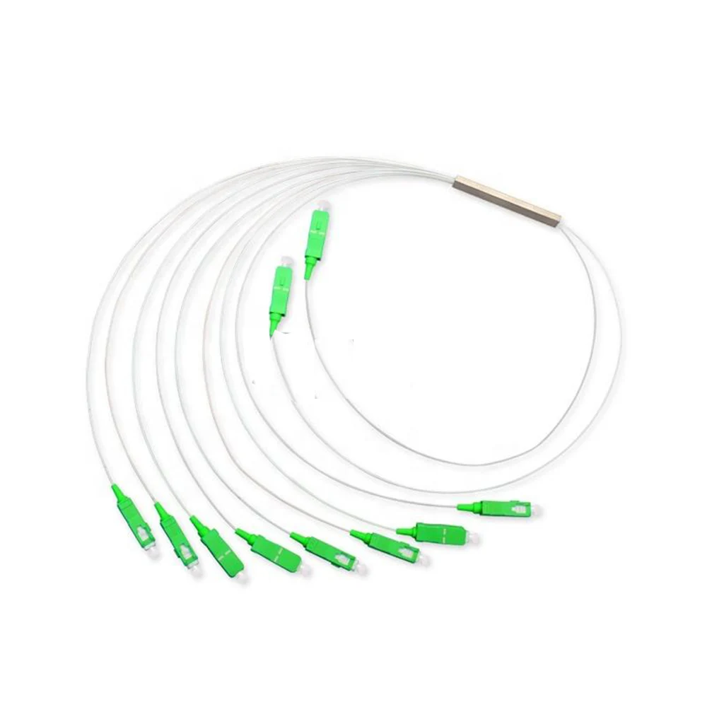 10 шт./лот SC/APC 2x8 GPON FTTH мини стальная трубка 900um CWDM ПЛК волоконно-оптический сплиттер из нержавеющей стали тип трубы Mini PLC FO Splitt