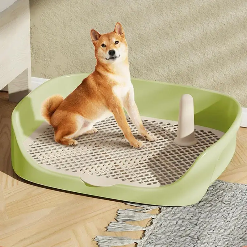 

Indoor Potty Tray Training Pads & Trays Indoor Pet Potty Mesh Dog TrainToilet With Fences Removable Potty For Medium Small Pets