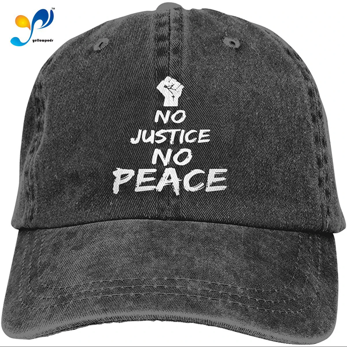 

No Justice No Peace Unisex Adjustable Cowboy Hat Denim Hats Dad Hat Snapback Hat Sombrero De Mujer