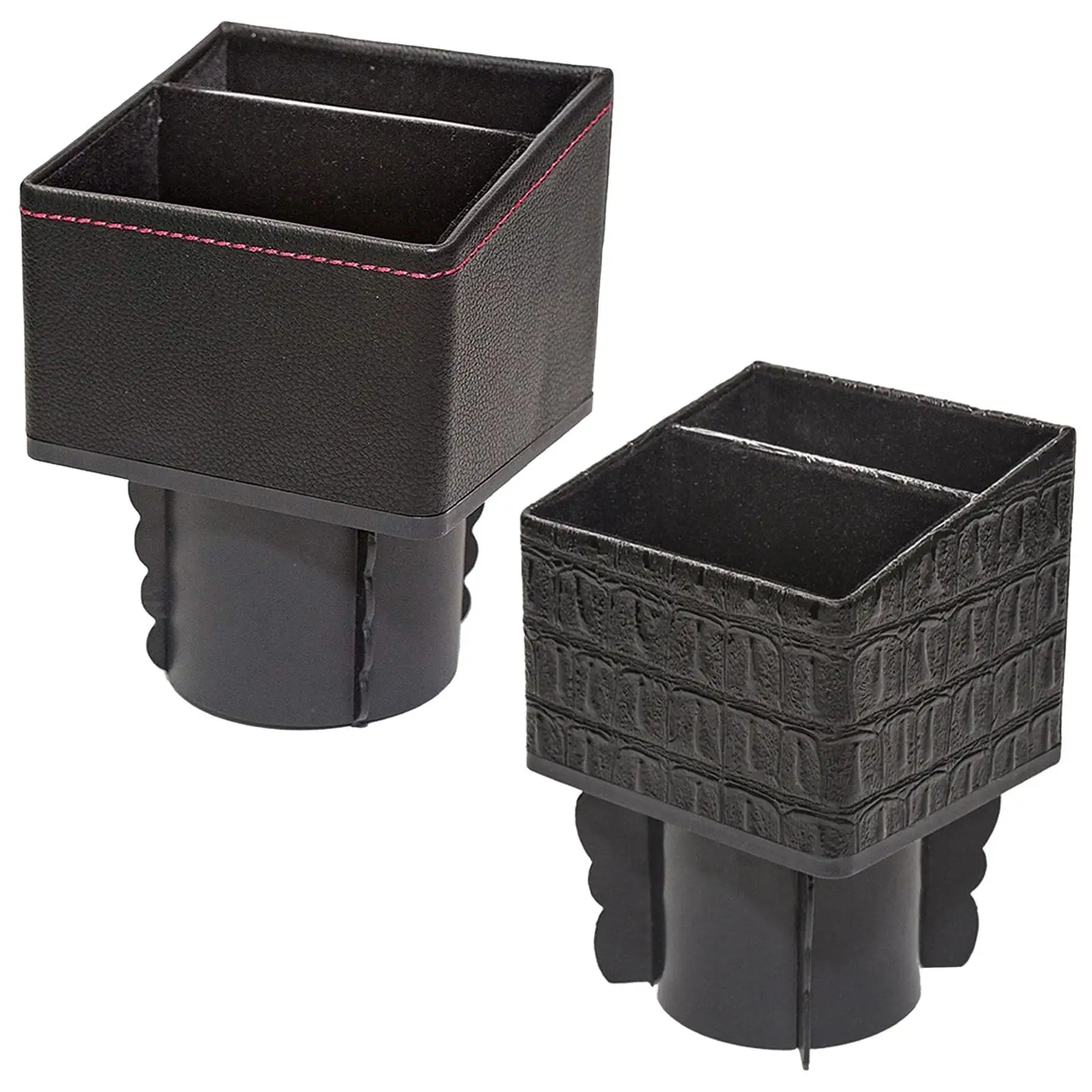 

Car Center Console Storage Box Insert Design PU Square Pocket Container Fit for Phones Wallet Coin Seat Catcher Drink Stand