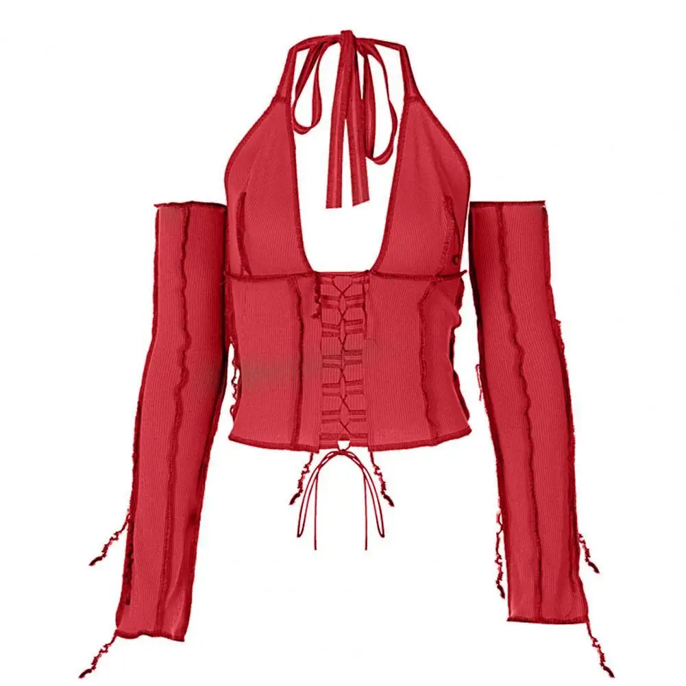 

Стильная Весенняя блузка, пуловер с поясом, короткая стильная женская блузка, повседневный Топ, блузка, Топ