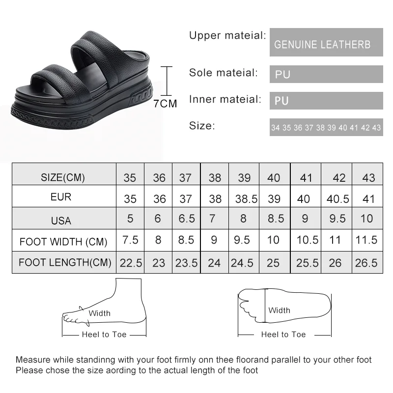 AIYUQI Slippers Women Summer Wear 2023 New Fashion Women Slippers Platform 7CM Open Toes Sandals Women