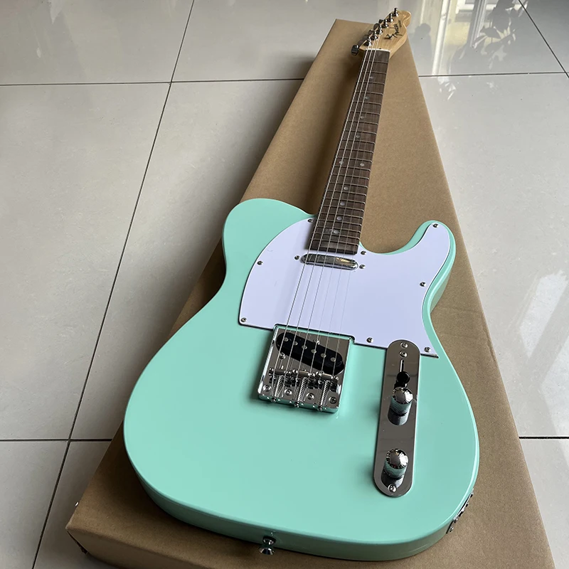 

Classic TELE electric guitar, yellow light green surface, professional solid wood, professional level, free delivery