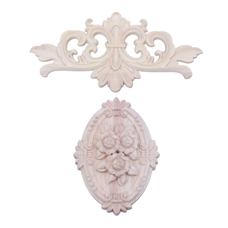 2x13x9 см/22x10 см деревянная резная угловая аппликация для украшения мебели