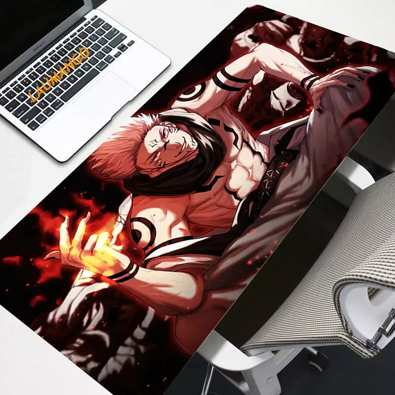 

Hot Anime Mouse Pad Computer Gamer Desk Mat Mousepad Company Keyboard Gaming Accessories Varmilo Jujutsu Kaisen Tapis De Souris