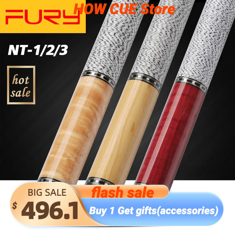 

NEW FURY NT1-3 Billiards Pool Cue 13mm Kamui M Tip Hard Maple HTH Technology Shaft With Case Professional Billiar Kit Cue Stick