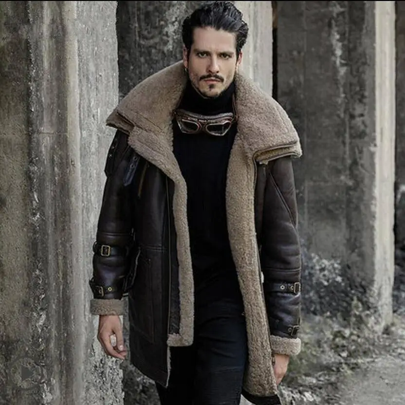 

Autumn Winter New Faux Fur Men's Coat Popular Thickened Coat Long Sleeve Warm Fashion Casual