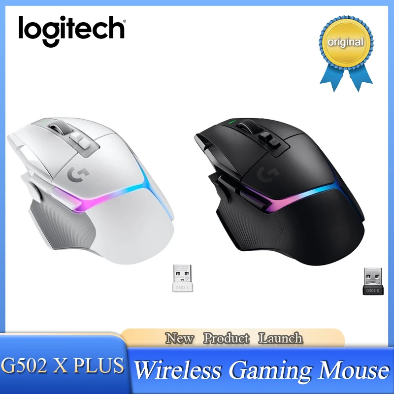 Logitech G502 X PLUS Беспроводная игровая мышь LIGHTSPEED RGB-оптическая мышь с гибридными переключателями LIGHTFORCE, LIGHTSYNC RGB, HERO 2