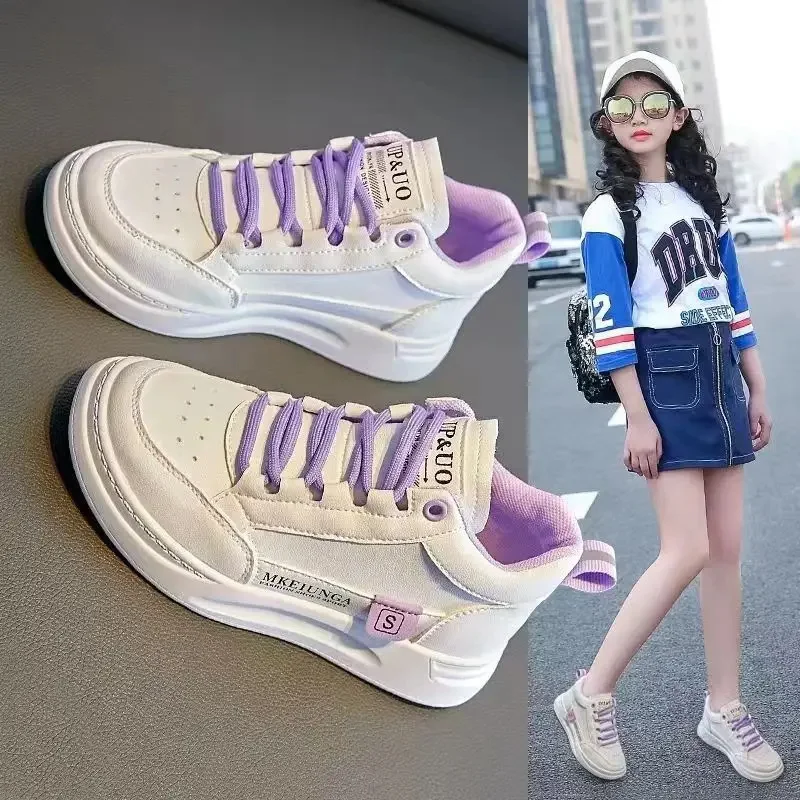

New Girls Board Shoes Kids Spring Autumn Boys Soft Soled Sports Shoes Children Non-slip New Shoes White Sneakers кроссовки