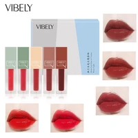vibely lipgloss makeup 5 colors liquid lipstick matte pearl shimmer lip gloss non stick waterproof long lasting lips cosmetic