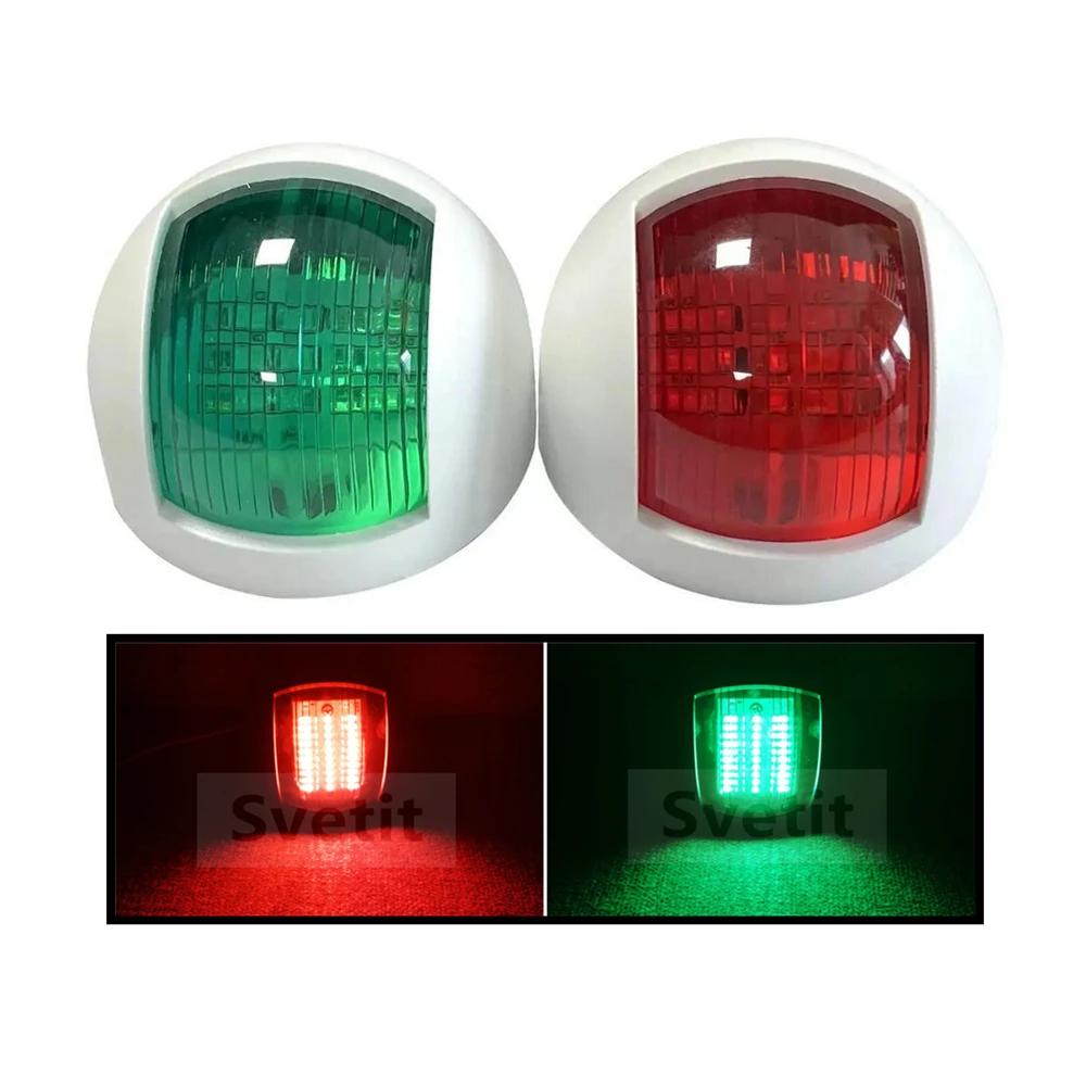 

1 комплект, фонарь для навигации, освещение лодки, сигнальные огни, красный, зеленый, 12 В, 24 В, водонепроницаемый фонарь для лодки