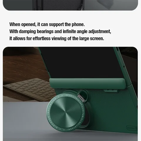 Открытый чехол NILLKIN для OnePlus, матовый щит, опора для камеры, откидной чехол для объектива, держатель для телефона 180 ° Складной чехол для One Plus Open