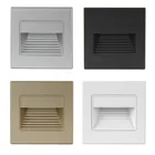 Квадратный светодиодный настенный светильник с датчиком радара, лампа для лестницы, Ночной светильник с коробкой, освещение для коридора, фойе, кухни, 86x86 мм