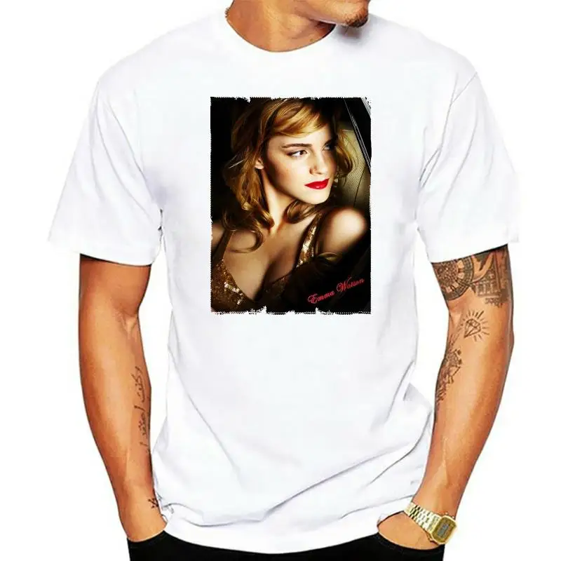 

Men t shirt Emma Watson d Celebrity Star fashion tee shirt Summer t-shirt novelty tshirt women
