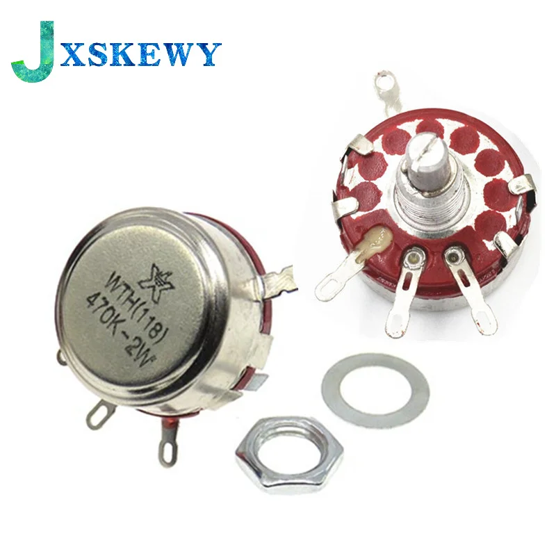 WH118 Single coil Carbon film Potentiometer WTH118-1A 2W 1K 2K2 4K7 10K 220K 470K 330K 1M 100K |