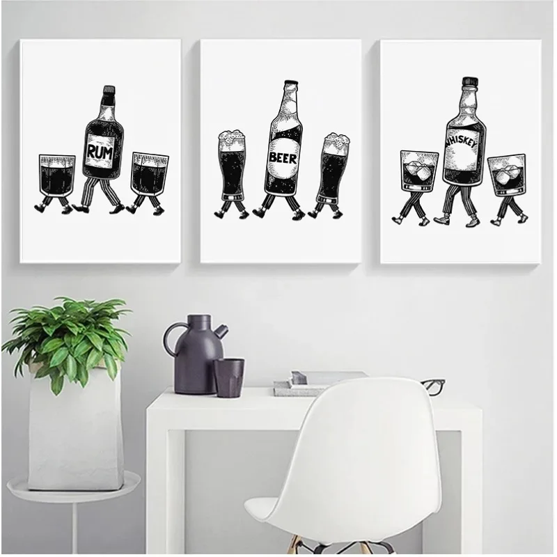 Абстрактное Искусство В Консервативном Стиле Розовое Мода Вино Холст Настенное