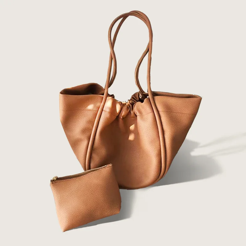 

Женская винтажная Сумка-тоут из мягкой кожи