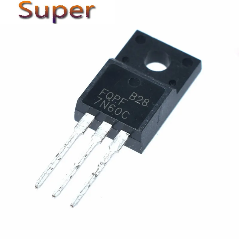 

20pcs FQPF7N60C 7N60C 7N60 600V 7A MOSFET N-Channel transistor TO-220F new original
