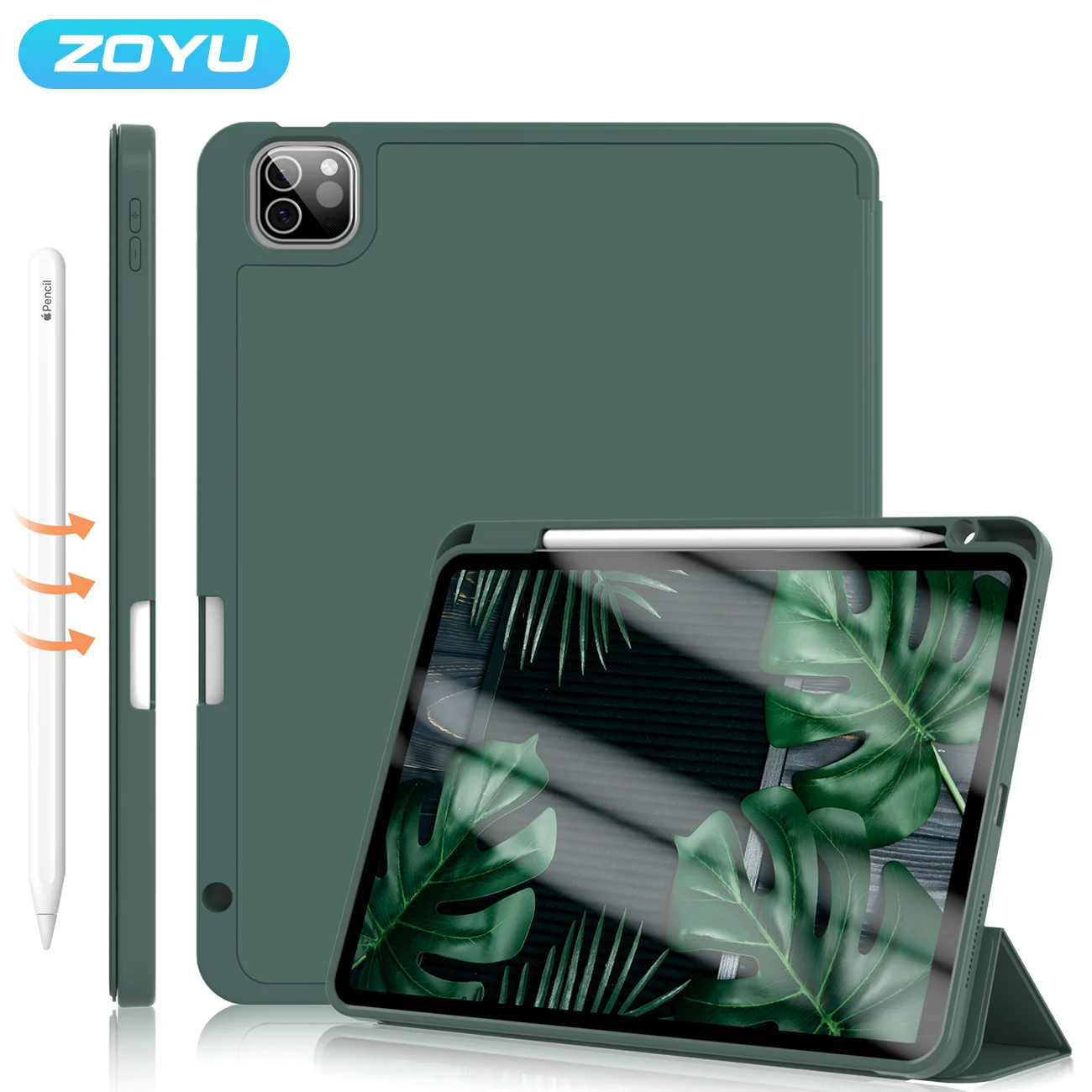 

Чехол ZOYU для iPad Air 4/5th Gen 10,9 2022 M1, Чехол для Ipad Pro 11 2020 Mini 6 8,3 с держателем для карандаша, силиконовый чехол