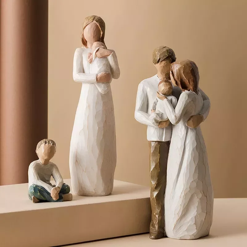 

Modern Resin Character Miniature Figurines Home Decoration Accessories Love Gift Desk Decoration Memorial Gift Easter Decoration