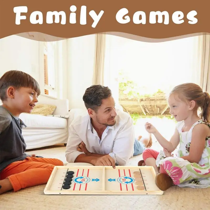 Настольная игра Рогатка | Интерактивная деревянная с быстрым носком и шайбой