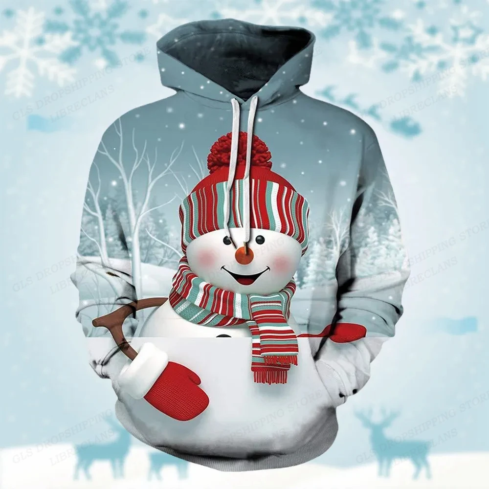 

Худи с принтом снеговика, мужская и женская модная толстовка, рождественские пальто, спортивные костюмы унисекс, подарки, свитшот, женская одежда, снеговик