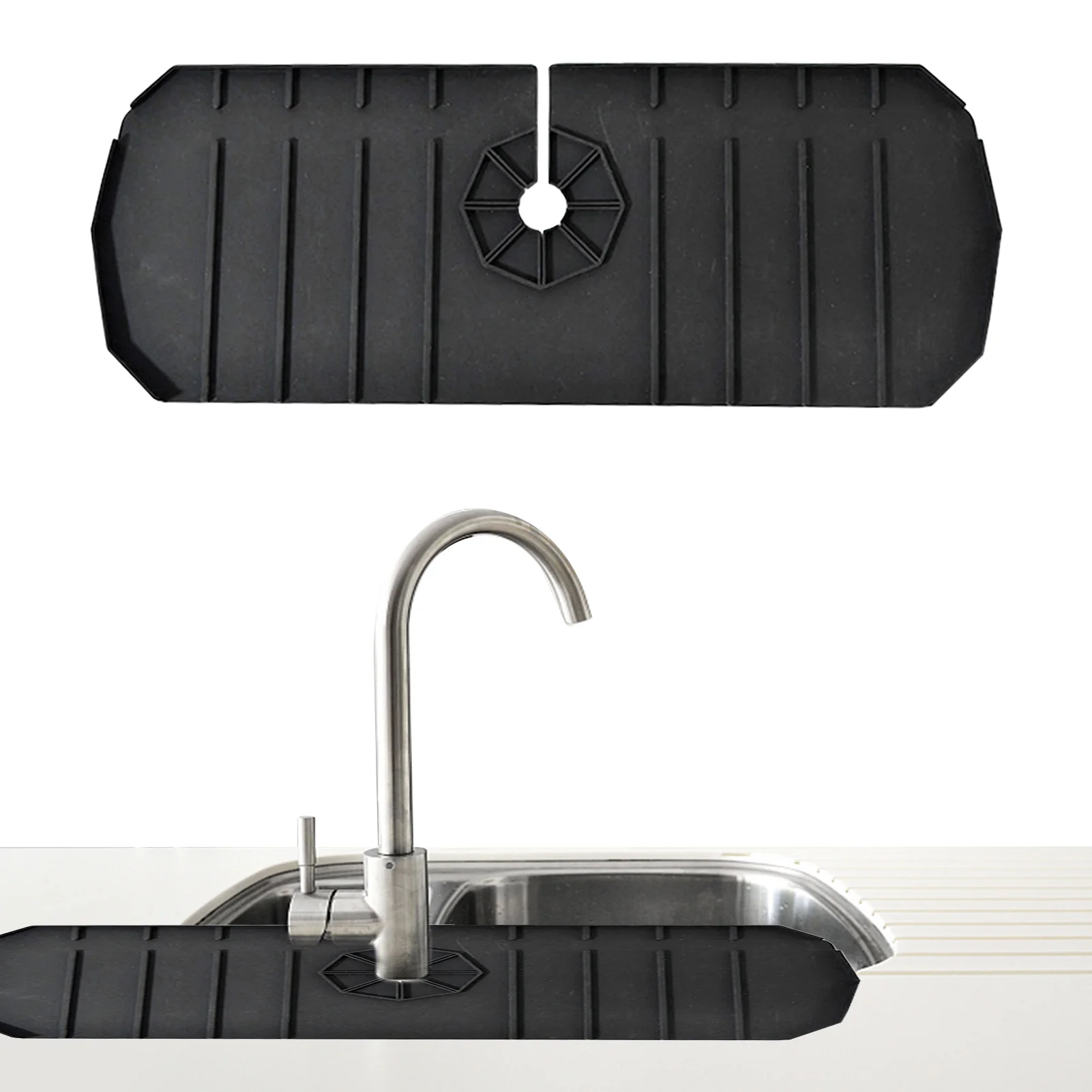

Faucet Drip Silicone Catcher Tray Sink Draining Pad Behind Faucet For Kitchen Bathroom Toilet Sink Countertop Draining Pad