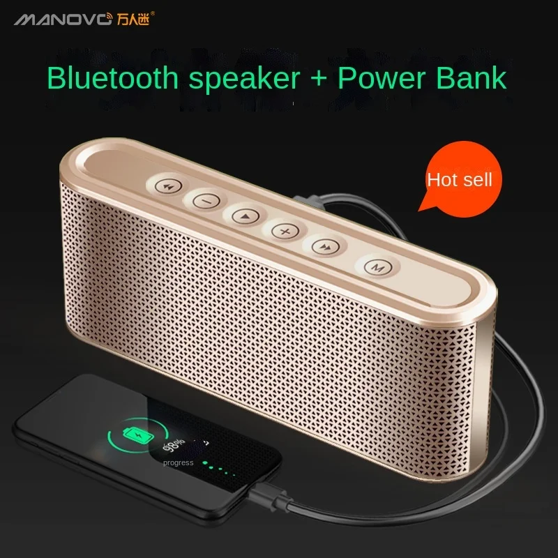 

Беспроводной Bluetooth-динамик X6, внешний портативный мини-сабвуфер большой емкости, внешний аккумулятор, стереосистема с TF-картой, U-диском, AUX