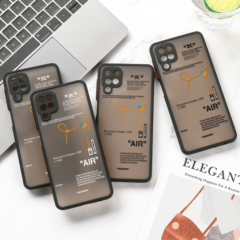 

Off Sports Shoes Phone Case For Samsung A52S 5G A22 A12 A21S A31 A32 A50 A51 A52 A13 A53 A33 A70 A71 A72 A04S White Label Cover