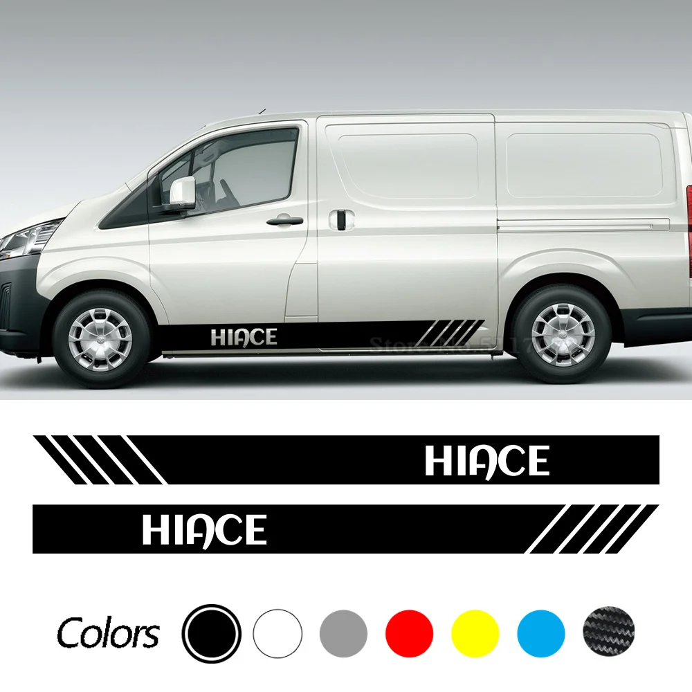 

Наклейки на дверь автомобиля для Toyota Hiace 200 300 аксессуары для тюнинга фургона Автомобильная виниловая пленка MPV наклейка для автобуса спорти...