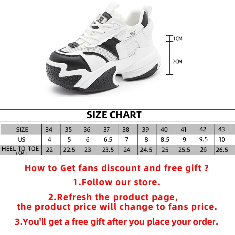 8CM Air Mesh Women Summer Shoes Platform Sneakers Soft Sole Chunky Heel Women Fashion Sneaker Breathable Sneakers Woman Shoes