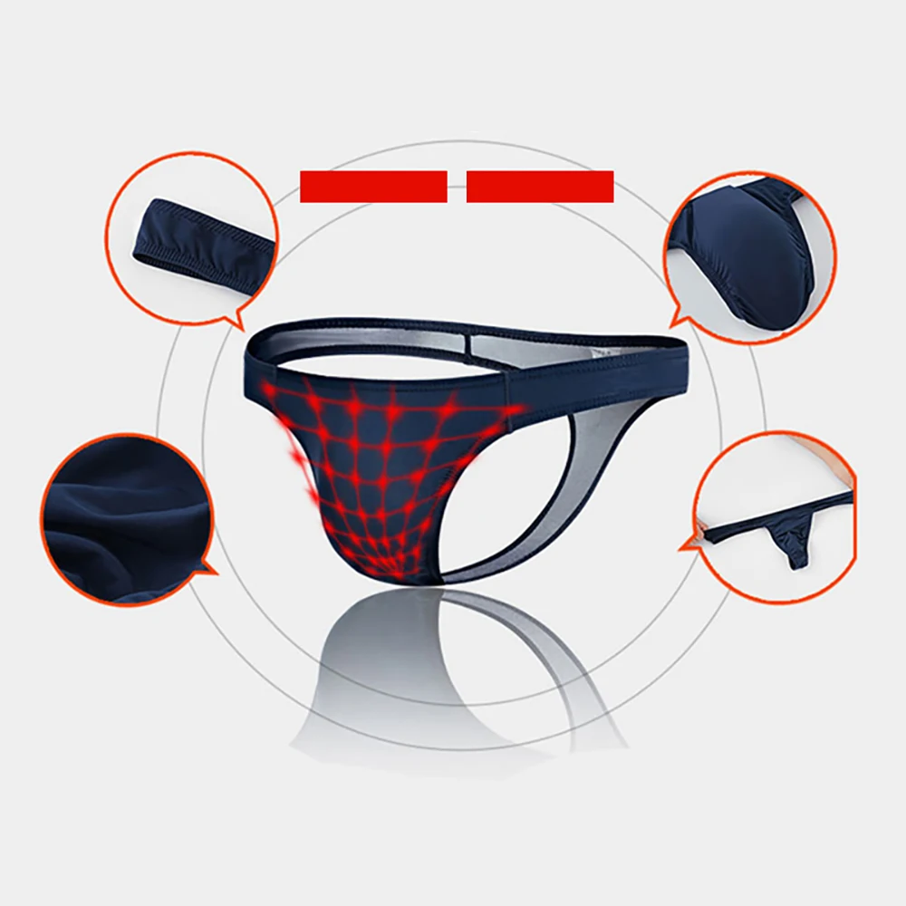 

Men's Sexy Solid Color Underwear Convex Breathable Comfort Bodycon Triangle Briefs Jockstrap Solid High Elastic Underpants